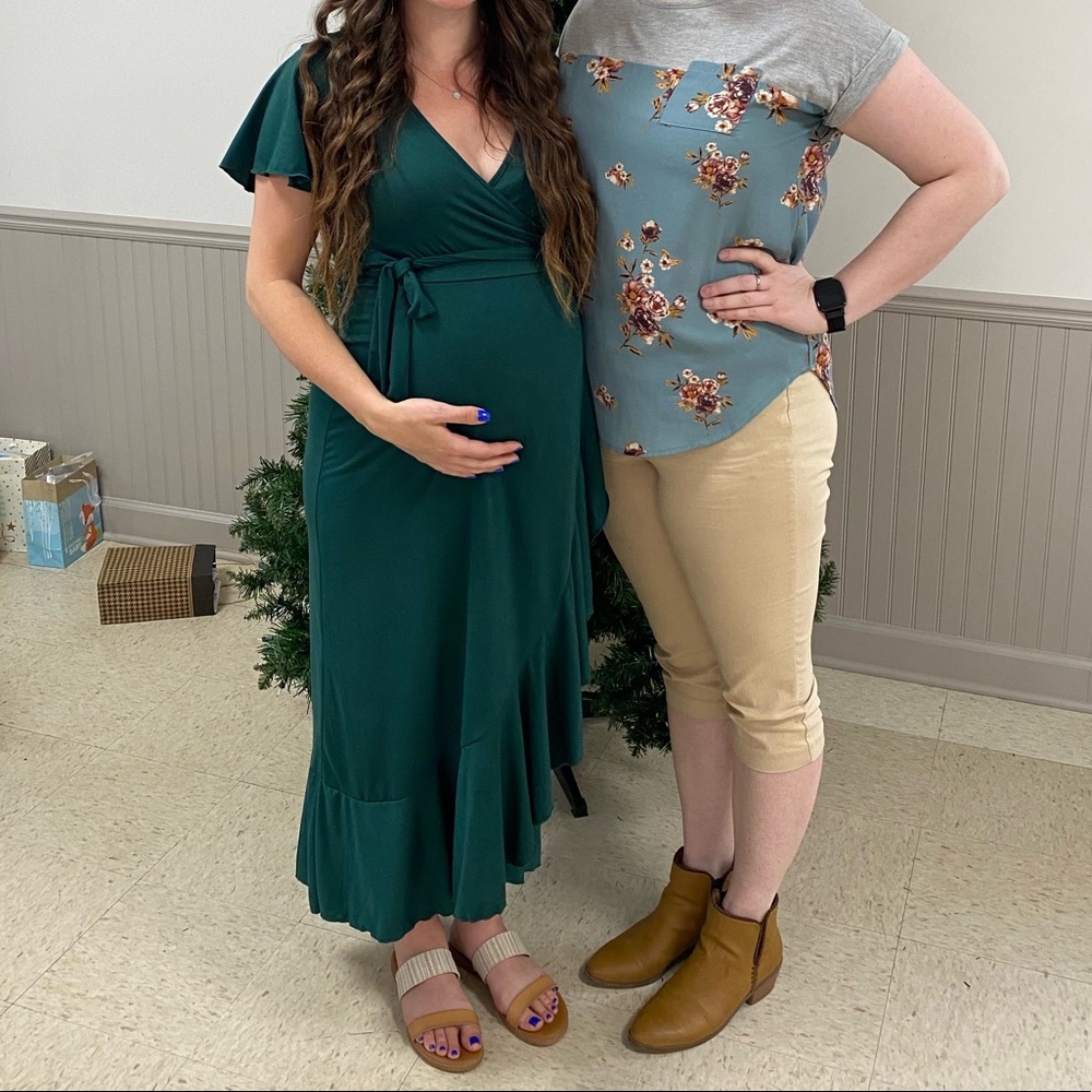 Maternity Wrap Maxi Dress